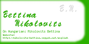 bettina mikolovits business card